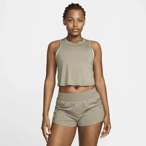 Nike One Classic женская Dri-FIT Cropped Tank Top цвет зеленый