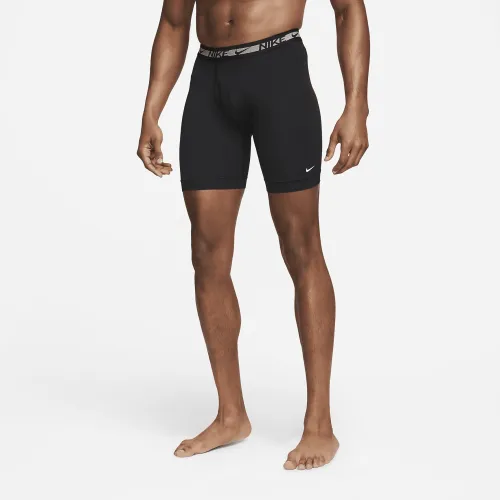 Nike Dri-FIT Ultra Stretch Micro чоловічі Long Boxer Brief (3 пари) колір чорний