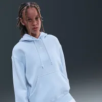 Nike Sportswear Phoenix Fleece женская оверсайз Pullover Толстовка с капюшоном синий