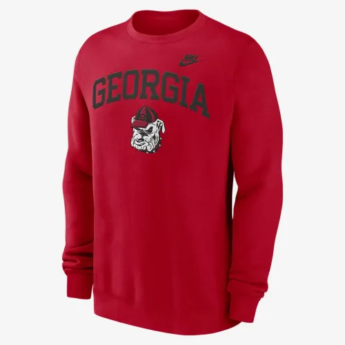 Georgia Bulldogs Legacy Classic Arch Over Logo чоловічі Nike College Pullover Crew колір червоний
