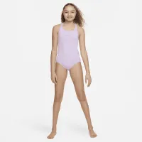 Nike Essential Big дитячі (Girls') Racerback 1-Piece Swimsuit колір фіолетовий
