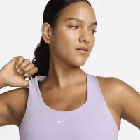 Nike Swoosh жіноча Medium-Support Padded Sports Bra Tank колір фіолетовий