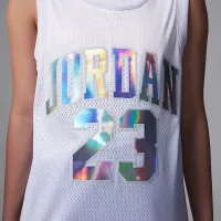 Nike Jordan Big дитячі 23 Printed Metallic Jersey колір сірий