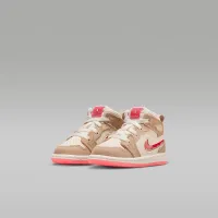 Nike Jordan 1 Mid SE Baby/Toddler Кросівки колір коричневий