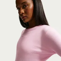 Nike Sportswear женская Tight Long-Sleeve Ribbed футболка Pink