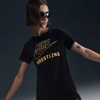 Nike Swoosh женская Wrestling футболка цвет черный