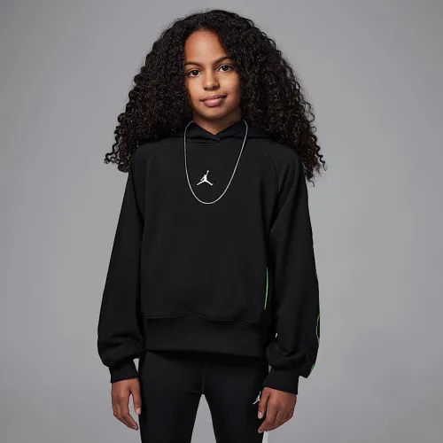 Nike Jordan Dri-FIT Sport Big дитячі Pullover Толстовка з капюшоном колір чорний