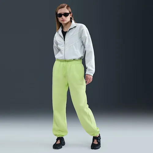 Nike Sportswear Phoenix Fleece женская С высокой Талией оверсайз Sweatpants цвет зеленый