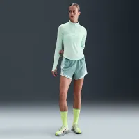 Nike Tempo женская Dri-FIT Mid-Rise Brief-Lined Running шорты цвет зеленый