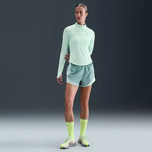 Nike Tempo женская Dri-FIT Mid-Rise Brief-Lined Running шорты цвет зеленый