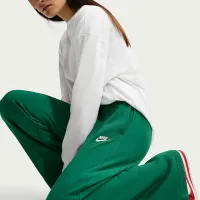 Nike Sportswear Club Fleece женская Mid-Rise Wide-Leg Sweatpants цвет зеленый