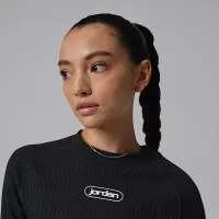 Nike Jordan Flight жіноча Long-Sleeve Top колір чорний