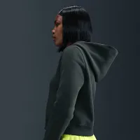 Nike Sportswear Phoenix Fleece жіноча Shrunken Толстовка з капюшоном колір зелений