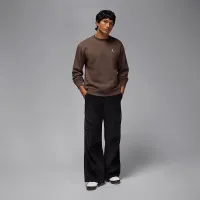 Nike Jordan Brooklyn Fleece чоловічі Crew-Neck світшот колір коричневий