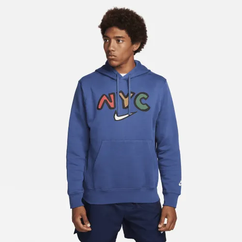 Nike Sportswear Club Fleece чоловічі Pullover Graphic Толстовка з капюшоном блакитний