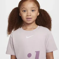 Nike Little дитячі Cozy Graphic футболка колір фіолетовий
