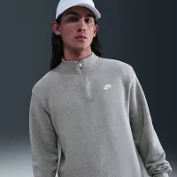 Nike Sportswear Club чоловічі 1/2-Zip Fleece Top колір сірий
