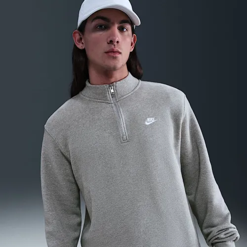 Nike Sportswear Club чоловічі 1/2-Zip Fleece Top колір сірий