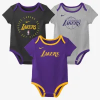 Los Angeles Lakers Baby Nike NBA 3 пари Bodysuit комплект колір чорний