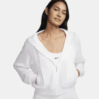 Nike Sportswear Chill Terry женская Loose Full-Zip French Terry Толстовка с капюшоном цвет коричневый