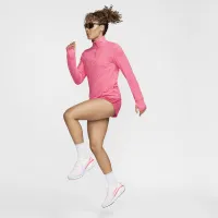 Nike Swift Element жіноча UV Protection 1/4-Zip Running Top Pink