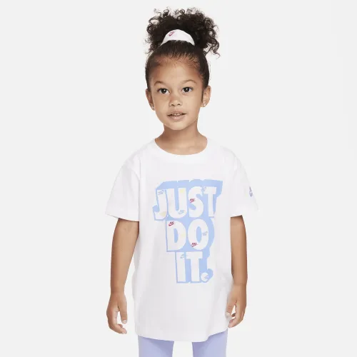 Nike Relaxed Tee and Scrunchie комплект Little Kids 2-Piece комплект колір білий