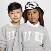 Nike Sportswear Club Little детские French Terry Long Sleeve Polo цвет серый