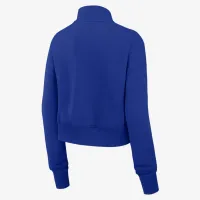 Seattle Seahawks Rewind Phoenix женская Nike NFL Cropped 1/4-Zip Crew синий