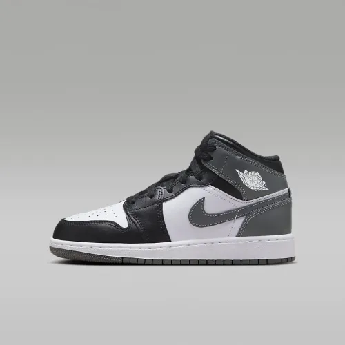 Nike Air Jordan 1 Mid Big детские Кроссовки цвет черный