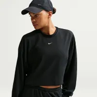 Nike Sportswear Chill Terry жіноча оверсайз French Terry Crew-Neck світшот колір чорний