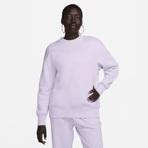 Nike Sportswear Phoenix Fleece женская оверсайз Crew-Neck свитшот цвет фиолетовый