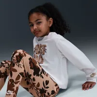 Nike Little детские Printed Club Long Sleeve футболка and лосины набор цвет коричневый