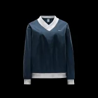 Nike Sportswear Essential женская Loose UV Woven Long-Sleeve V-Neck Top синий