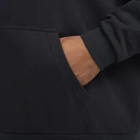 Nike Club Fleece мужские оверсайз French Terry Pullover Толстовка с капюшоном цвет черный