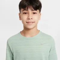 Nike Dri-FIT Miler Big детские (для мальчиков) тренировочные Top цвет зеленый