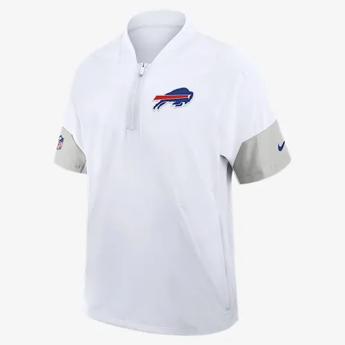 Buffalo Bills Sideline Coach чоловічі Nike NFL 1/2-Zip Short-Sleeve Hooded Куртка колір білий