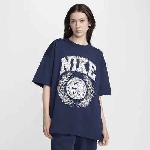 Nike Sportswear Essential женская оверсайз футболка синий