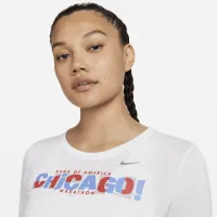 Nike Dri-FIT One Luxe жіноча Long-Sleeve Running Top колір білий