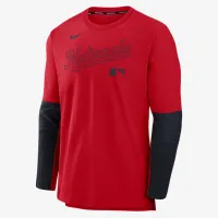 Washington Nationals Authentic Collection Player чоловічі Nike Dri-FIT MLB Pullover світшот колір червоний