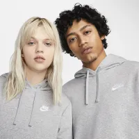 Nike Sportswear Club Fleece жіноча Pullover Толстовка з капюшоном колір сірий