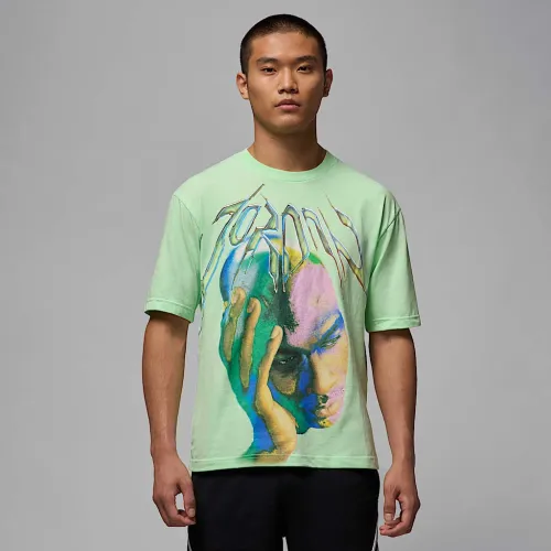 Nike Jordan Sport мужские Dri-FIT футболка цвет зеленый