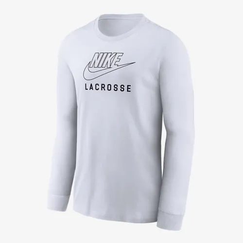 Nike Swoosh Big детские Lacrosse Long-Sleeve футболка цвет белый