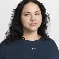 Nike Sportswear Essential жіноча футболка (великі розміри) блакитний