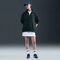 Nike Sportswear Phoenix Fleece женская оверсайз 1/4-Zip Long свитшот цвет зеленый