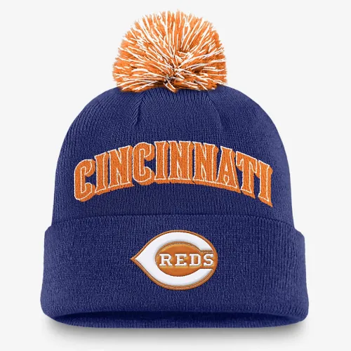 Cincinnati колір червонийs Peak чоловічі Nike MLB Cuffed Pom Beanie блакитний