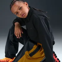 Nike Tech Big детские (для мальчиков) Woven Pants цвет серый