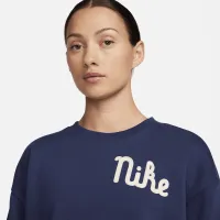 Nike Sportswear Phoenix Fleece женская оверсайз Crew-Neck свитшот синий