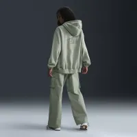 Nike Sportswear женская оверсайз Full-Zip French Terry Толстовка с капюшоном цвет зеленый