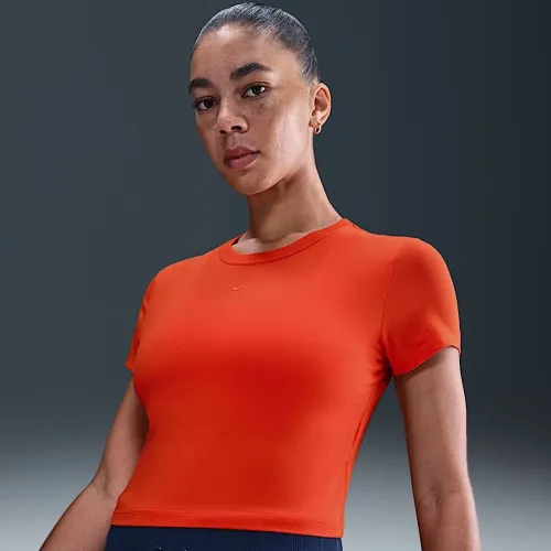 Nike Sportswear Chill Knit женская Cropped футболка цвет красный
