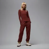 Nike Jordan женская Long-Sleeve 1/2-Zip Knit Top цвет коричневый